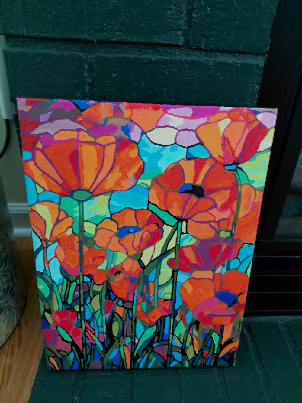 Vibrant Orange Poppy Canvas Art - Colorful Floral Wall Decor